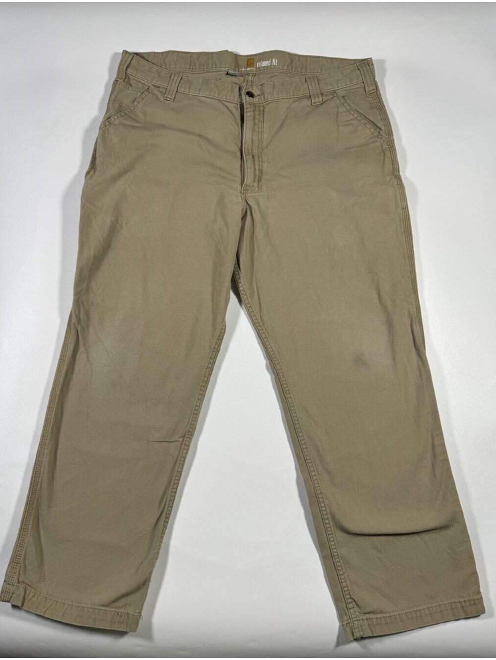 Carhartt B299 Relaxed Fit Carpenter Work Pants 40x30 Tan Canvas Utility